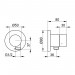 KE 3-Wege Umstellventil IXMO Pure 59548, Schlauchanschl., rund, Aluminium-finish