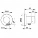 KE 3-Wege Umstellventil IXMO Pure 59548, Schlauchanschluss, rund,Edelstahl-finish