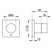 KE Ab- und Umstellventil IXMO Pure 59557 eckig, Edelstahl-finish