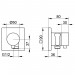 KE Absperrventil IXMO Comf. 59541, eckig Schlauchanschl./Brauseh.Aluminium-finish