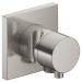 KE Absperrventil IXMO Comf. 59541, eckig Schlauchanschl./Brauseh.Edelstahl-finish