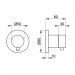 KE Absperrventil IXMO Comfort 59541, rund, Aluminium-finish