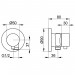 Keuco Absperrventil IXMO Comfort 59541, Schlauchanschl./Brauseh., rund,verchromt