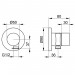 KE Absperrventil IXMO Pure 59541, rund Schlauchanschl./Brauseh.Edelstahl-finish