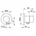 KE Absperrventil IXMO Pure 59541, rund Schlauchanschluss, Aluminium-finish