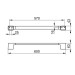 KE Badetuchhalter Aveno 14601,  600 mm, schwarz matt