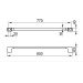 KE Badetuchhalter Aveno 14601,  800 mm, schwarz matt