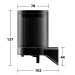 KE Lotionspender Aveno 14652,  mit Halter und Pumpe, schwarz matt