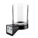 KE Glashalter Aveno 14650,  mit Echtkristall-Glas, schwarz matt