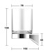 KE Glashalter Aveno 14650,  mit Echtkristall-Glas, verchromt