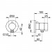 Keuco IXMO Thermostat 59554, rund, verchromt