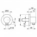 Keuco Schlauchanschluss IXMO 59547, rund, verchromt