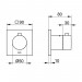 KE Thermostatarmatur IXMO 59553, eckig, Aluminium-finish