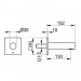 KE Wanneneinlauf IXMO 59545, eckig, 152 mm, Aluminium-finish