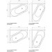 Koralle Facette T200 Version links, Überlauf hinten 6-Eck Badewanne VL441202080201