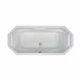 Acryl-Badewanne Norderney 192 x 86 x 48cm weiss Bodenlänge 124cm, 340 Liter