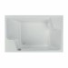 Acryl-Badewanne Saragossa 190 x 120 x 49,5cm weiss Bodenlänge 108cm, 565 Liter