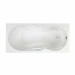 Acryl-Badewanne Tosca 160 x 80 x 42,5cm weiss mit Griffe Bodenlänge 118cm, 196 Liter
