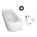 Hoesch Happy D. 1800x800 links Badewanne mit angeformter Schürze weiß 6485.010