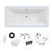 Galatea Beach Duo 200x90x45 Rechteck-Badewanne weiss 101BH200