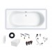 Repabad Pluto 170 170x75x43 Duo Rechteck-Badewanne