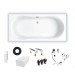 Repabad Pluto 190 190x90x43 Duo Rechteck-Badewanne