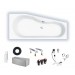 Repabad Tika 170 links 170x75/50x46 Raumspar-Badewanne
