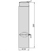 Rockytherm Rauchrohr mit Drosselklappe 1000 mm, DM120, Farbe: Grau