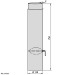 Rockytherm Rauchrohr mit Drosselklappe 750 mm, DM120, Farbe: Schwarz
