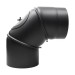 Rockytherm verstellbarer Rauchrohrbogen 0°- 90°, DM120, Farbe: Schwarz