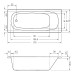 Repabad Namsos 170/70 170x70x39 Rechteck-Badewanne
