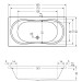Repabad Pluto 180 180x80x42 Duo Rechteck-Badewanne
