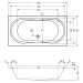 Repabad Pluto 190 190x90x43 Duo Rechteck-Badewanne