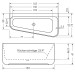 Repabad Seed 155 F Wand links freistehende Badewanne 155x75