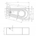 Riho Delta Plug & Play Badewanne, Eckausführung, links, inkl. Füße,  1600x800 mm, 130 Ltr.