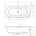 Riho Desire Eck-Badewanne 1800x840 mm, Corner, Links, weiß, inkl. Riho Fall chrom