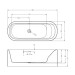 Riho Devotion freistehende Badewanne 180x71, weiß, mit Füllfunktion