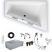 Riho Eck-Badewanne Doppio 180x130 cm L / weiß BA91005