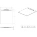 ISOLA 100x80x3/Schiefer anthrazit matt Duschwanne in Schieferoptik