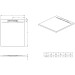 ISOLA 90x80x3/Schiefer wei´┐Ż matt Duschwanne in Schieferoptik