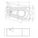 Riho Plug & Play Badewanne, Eckausführung, links, inkl. Füße,  1500x800 mm, 110 Ltr.