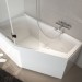 Riho Raumspar-Badewanne Geta 170x90 cm R / weiß + Handgriffe BA88F05