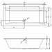 Riho Rechteck-Badewanne 190x80  flachen Rand 10mm, weiß B135001005 AKTIONSPREIS