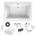 Riho Rechteck-Badewanne Castello 180x120 cm / weiß BB77005
