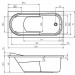 Riho Rechteck-Badewanne Columbia 160x75 cm / weiß BA01005