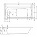 Riho Rechteck-Badewanne Dola 170x75/weiß glänzend BB31005