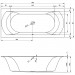 Riho Rechteck-Badewanne Linares flachen Rand 10mms 200x90 BT49005