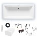 Riho Rechteck-Badewanne Lugo 170x75  flachen Rand 10mm, weiß BT01005