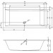 Riho Rechteck-Badewanne Lugo 190x90  flachen Rand 10mm, weiß B136001005 AKTIONSPREIS
