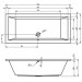 Riho Rechteck-Badewanne Lusso 180x80 cm / weiß B036001005 AKTIONSPREIS